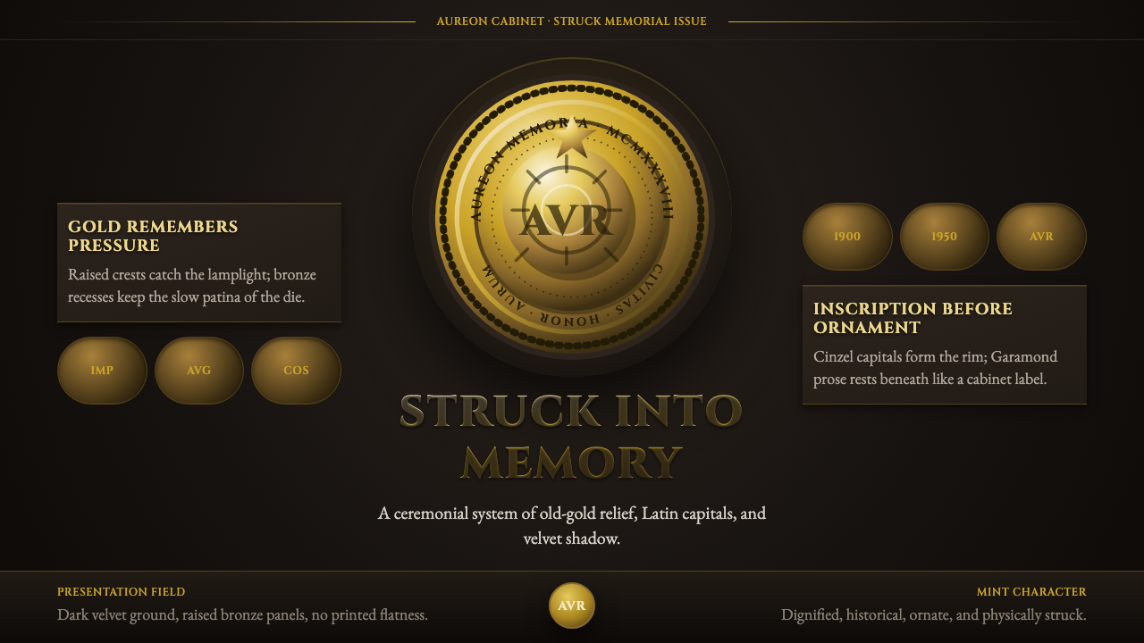 Commemorative Coin design style — example