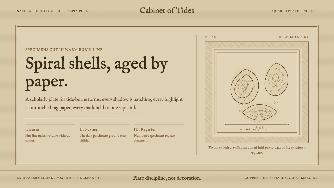 Conchology Shell Plate design style — example
