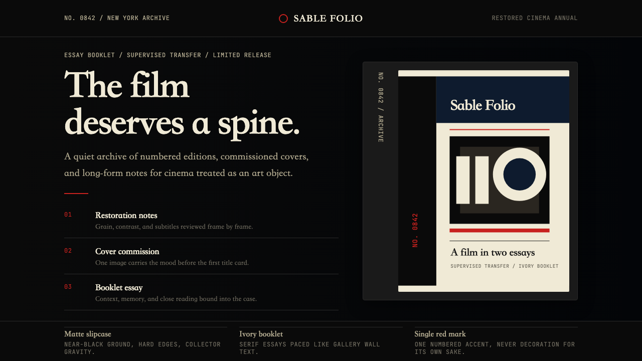 Criterion Collection design style — example