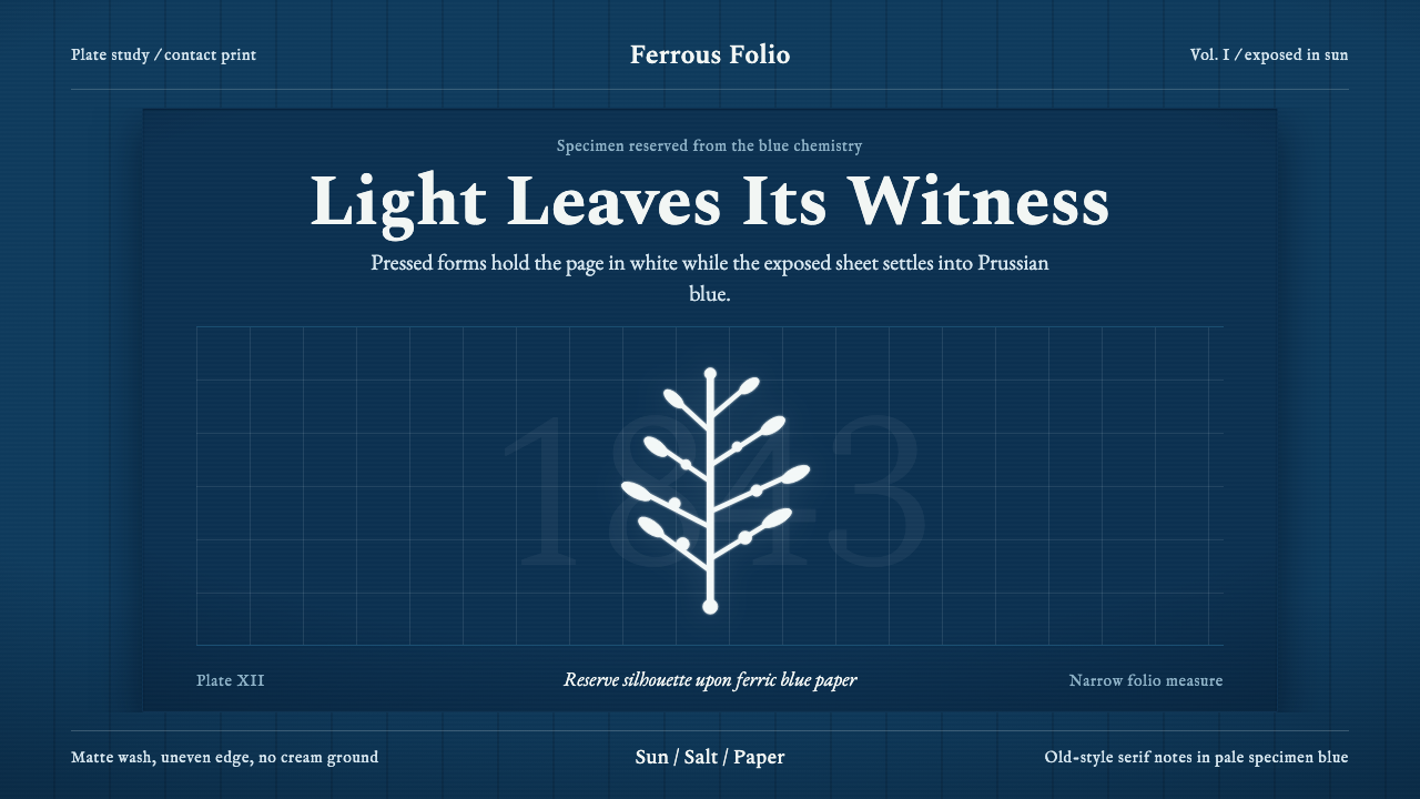 Anna Atkins Cyanotype design style — example