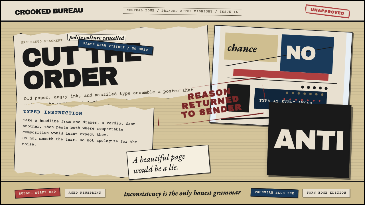 Dadaism (Zürich 1916) design style — example
