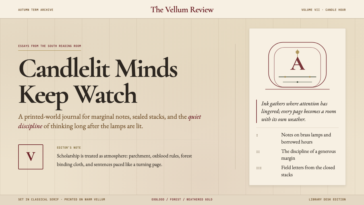Dark Academia design style — example