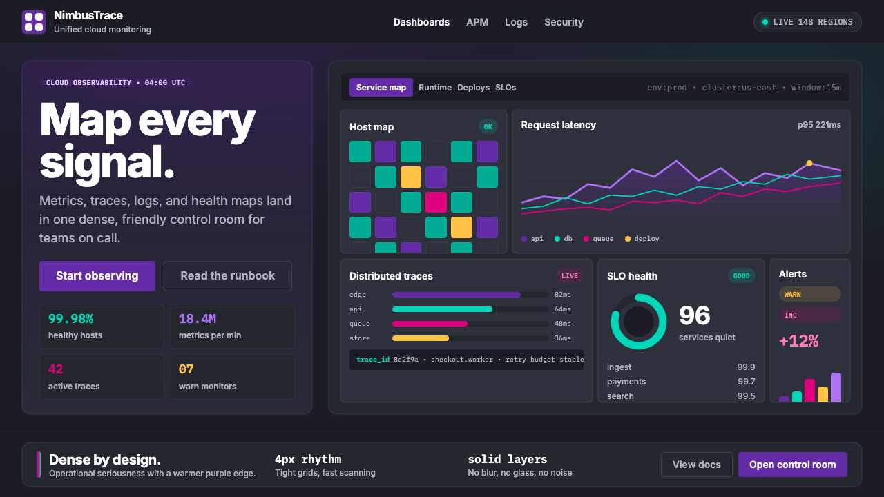 Datadog design style — example