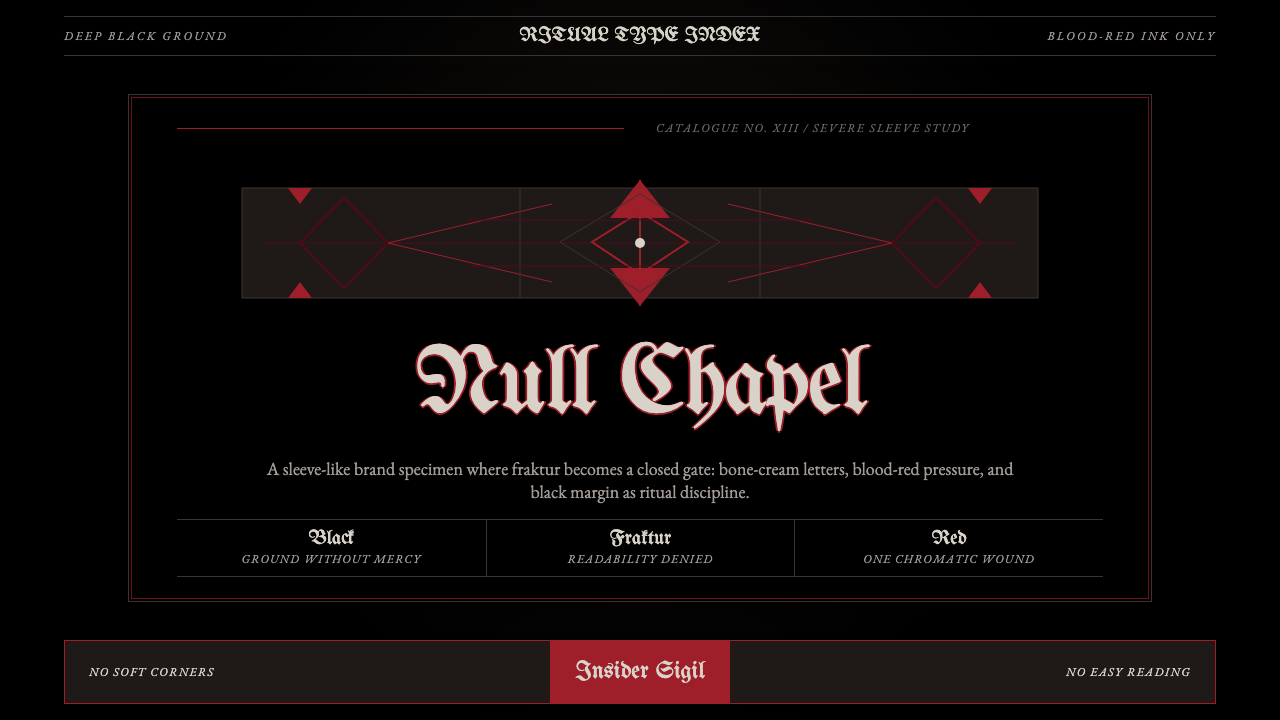 Death Metal Blackletter design style — example