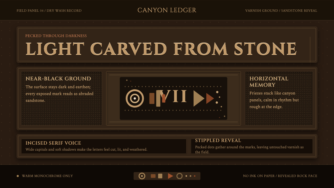 Desert Varnish design style — example