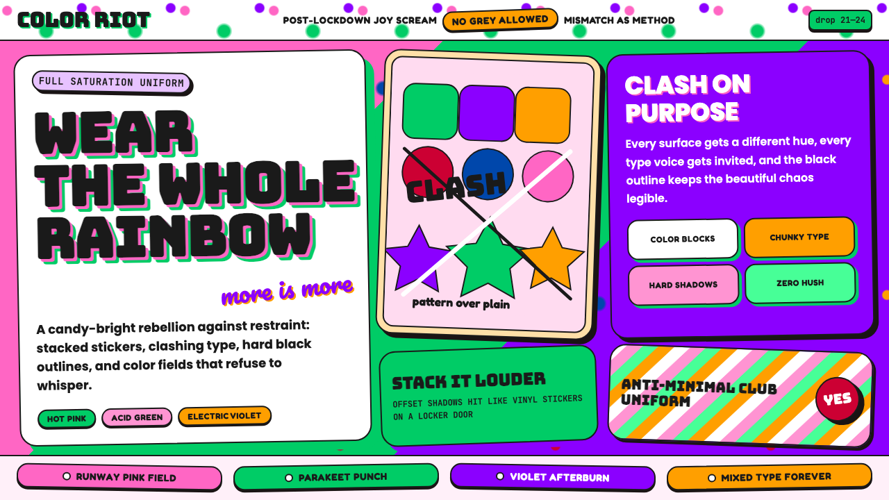 Dopamine Dressing / Maximalism design style — example