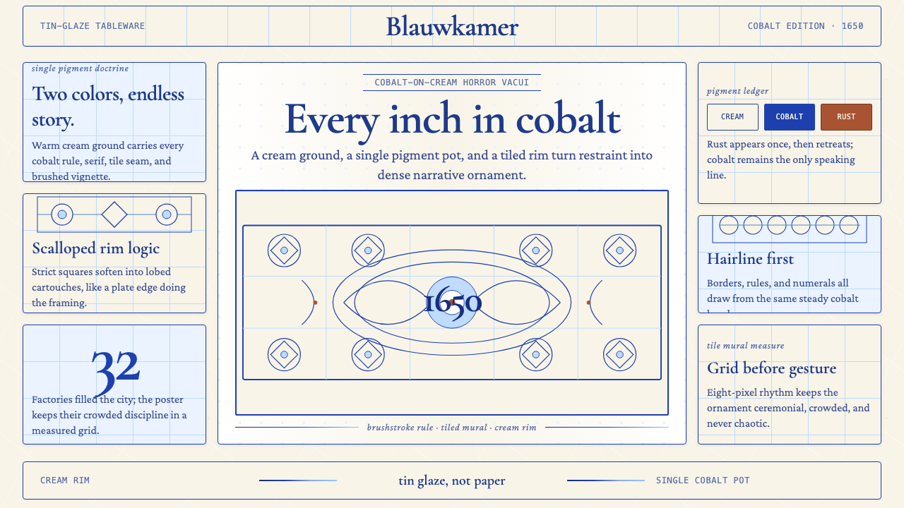 Delft Blue Pottery design style — example