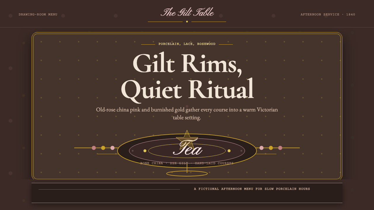English Afternoon Tea design style — example