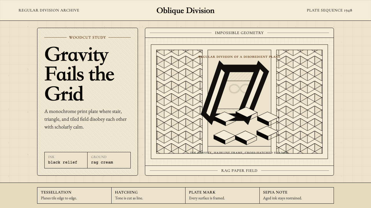 M.C. Escher Impossible design style — example