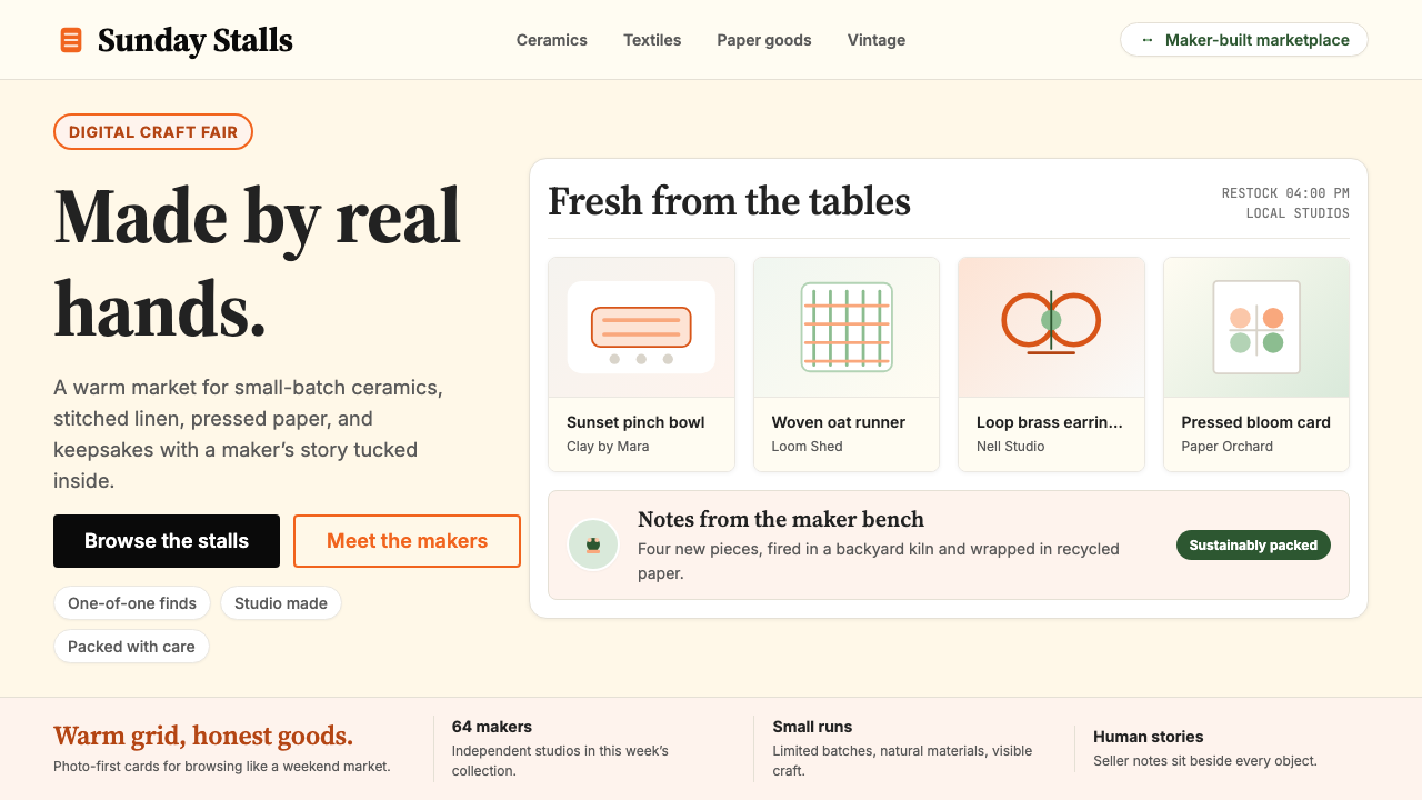 Etsy Handmade design style — example
