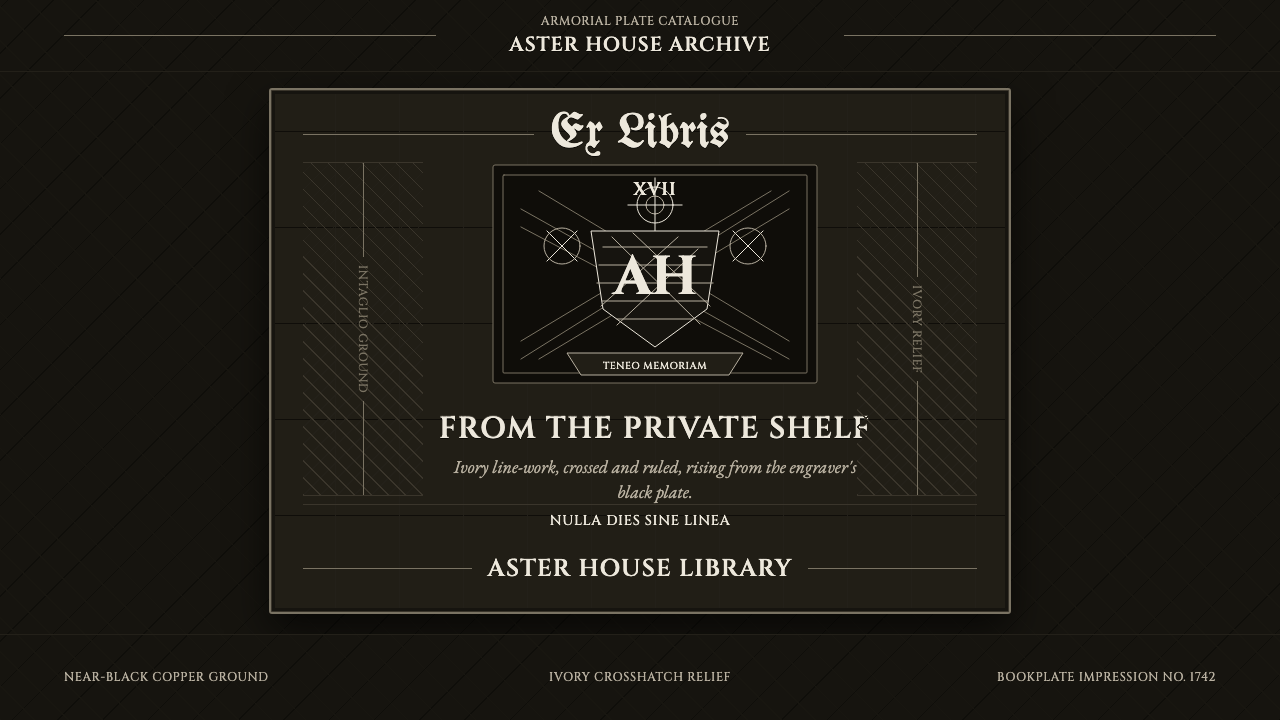 Ex Libris Bookplate design style — example