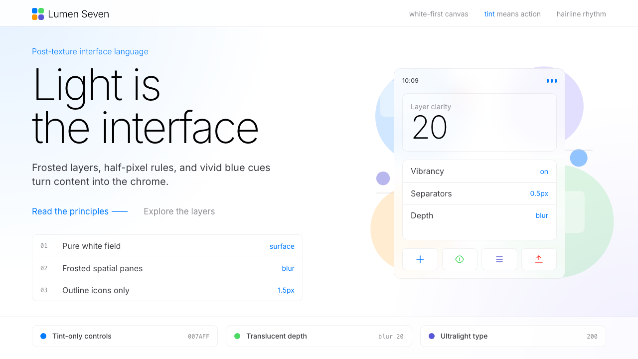 iOS 7 Flat design style — example