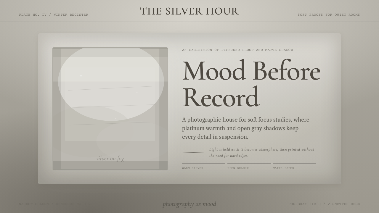 Pictorialist Fog Tonalism design style — example
