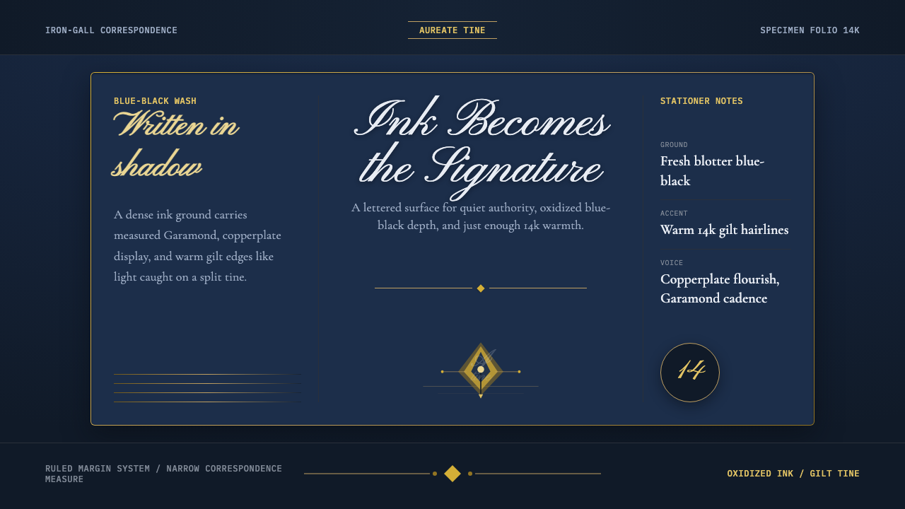 Fountain Pen & Ink design style — example