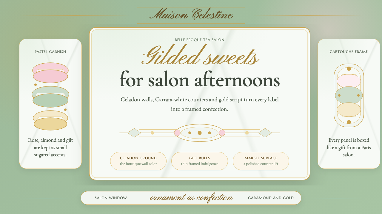 French Pâtisserie design style — example