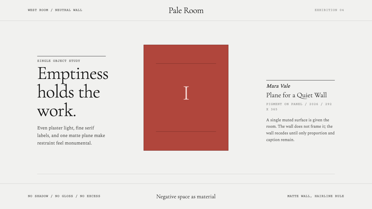 White Cube Gallery design style — example