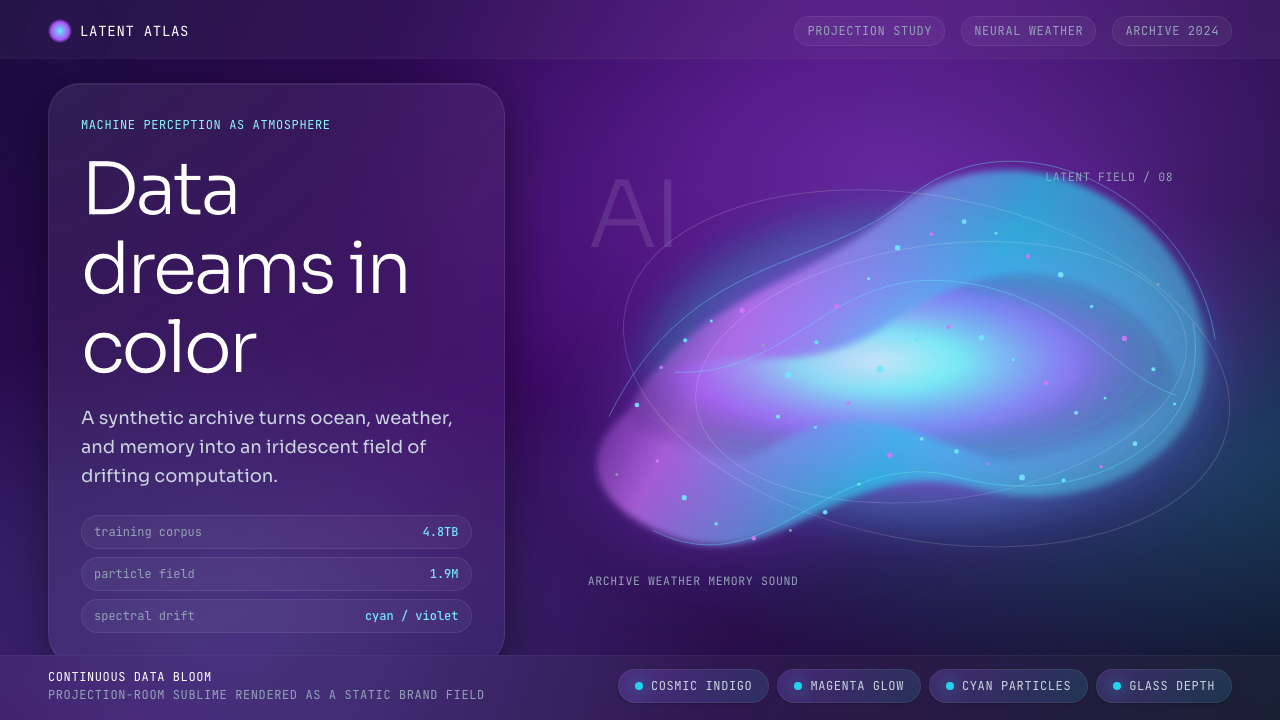 Generative AI Data Art (Refik Anadol era) design style — example