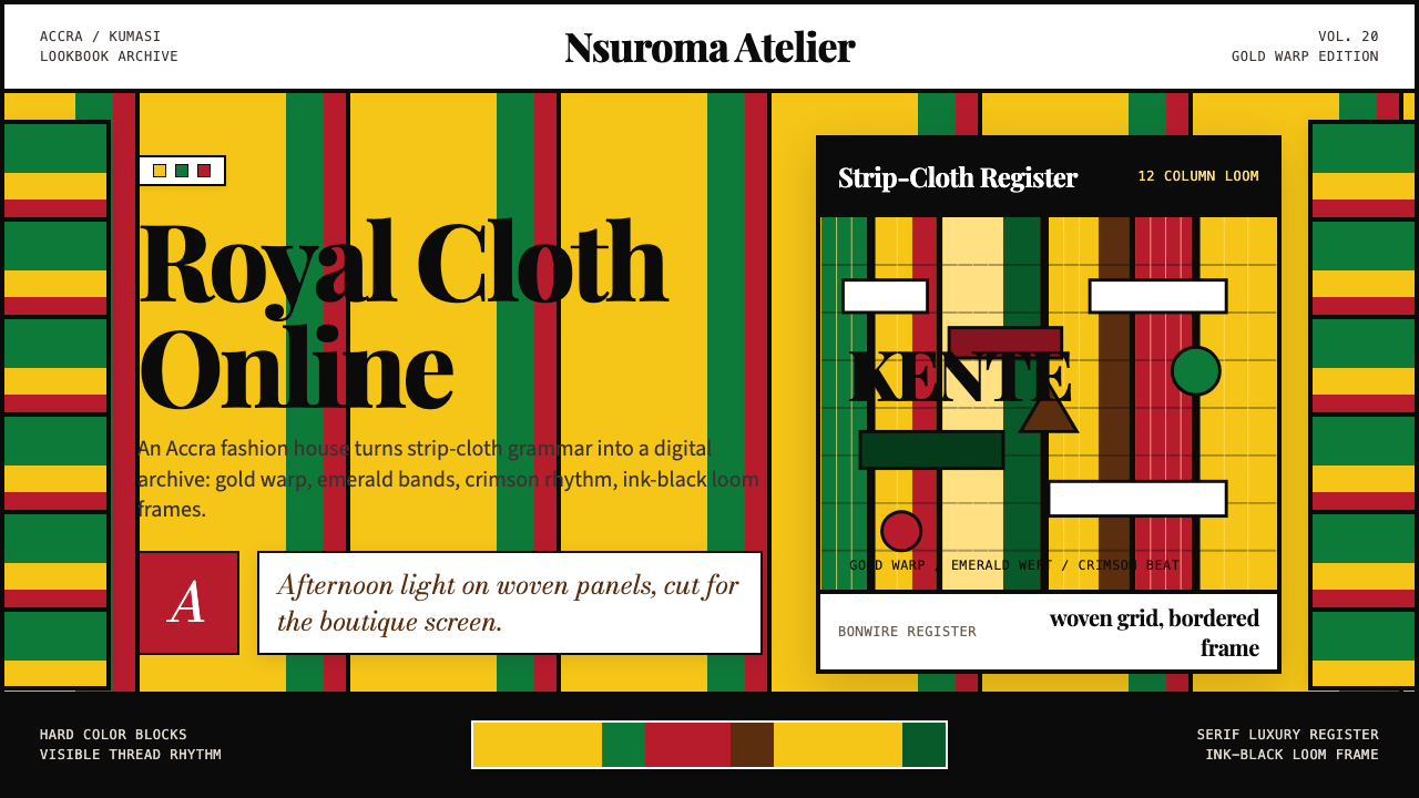 Ghana Kente Fashion 2020 design style — example