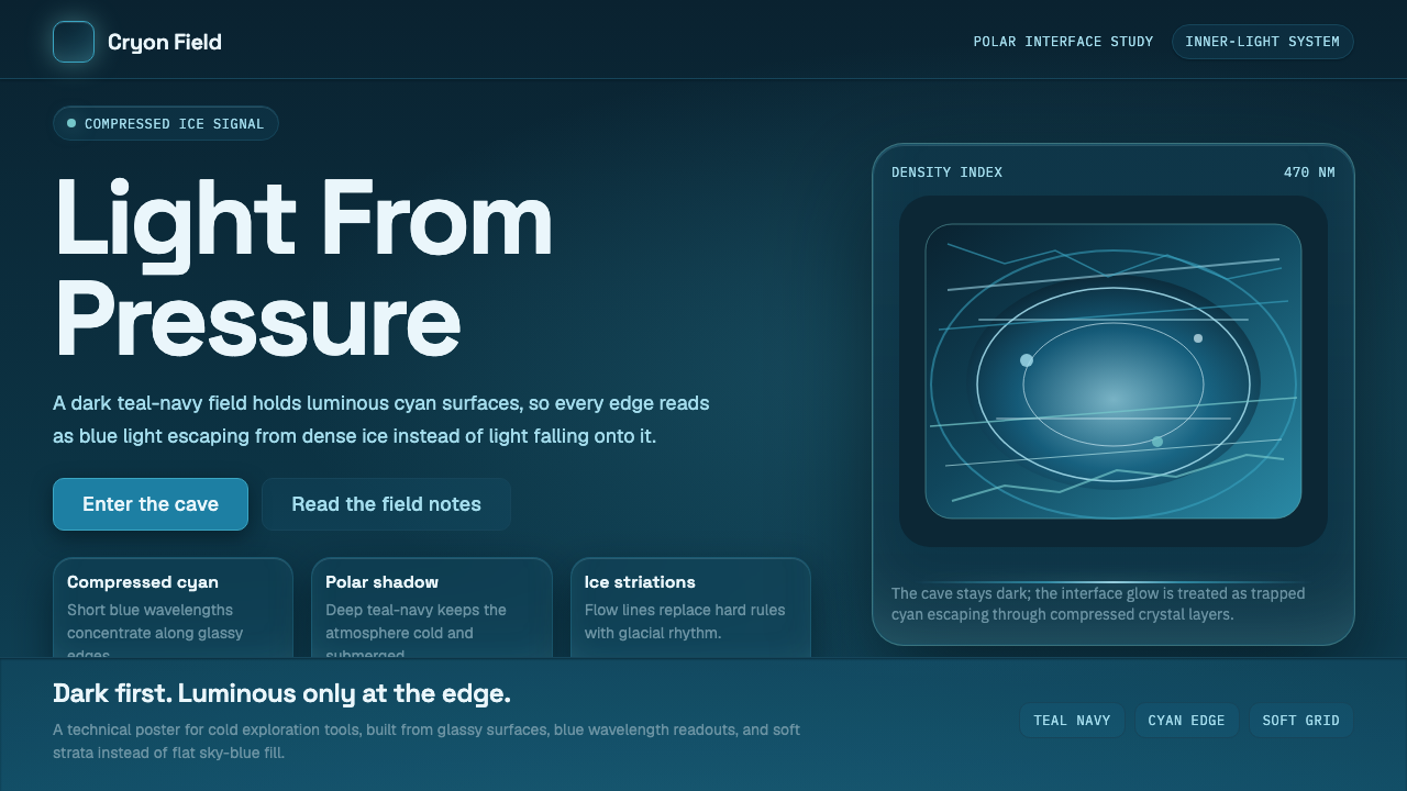 Glacier Ice Cave design style — example