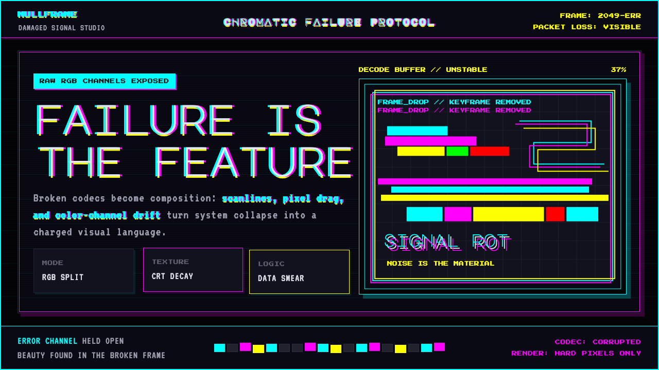Glitch Datamosh design style — example