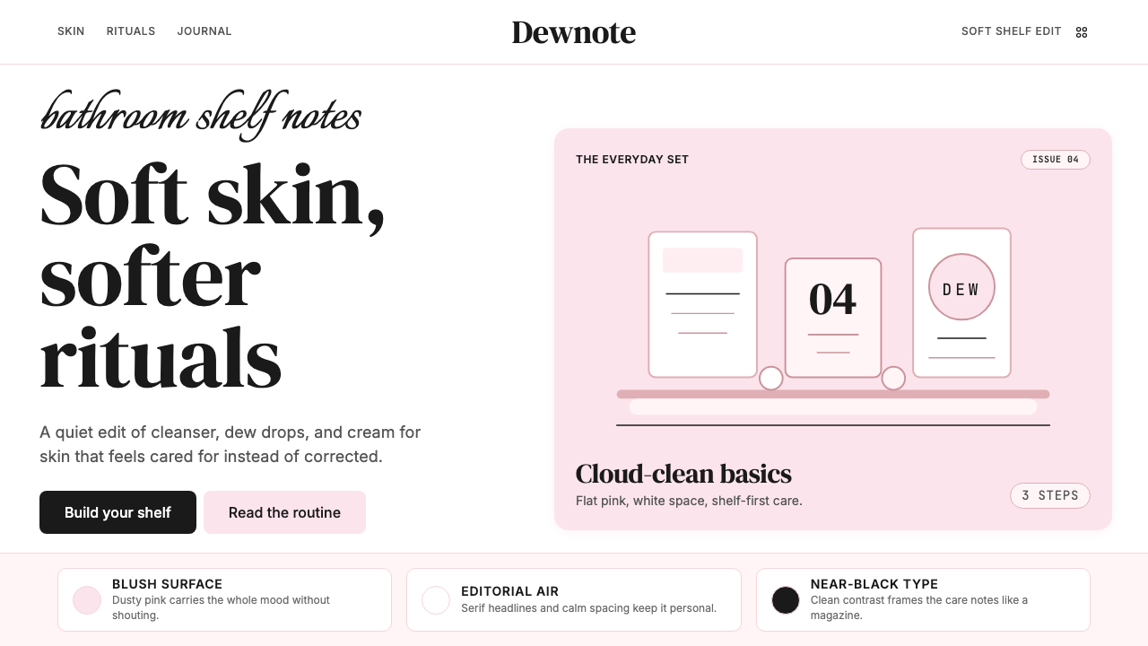 Glossier design style — example