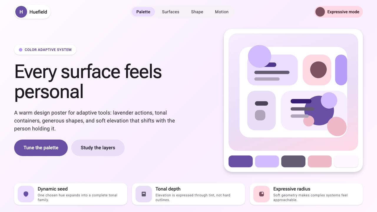 Google Material 3 Expressive design style — example