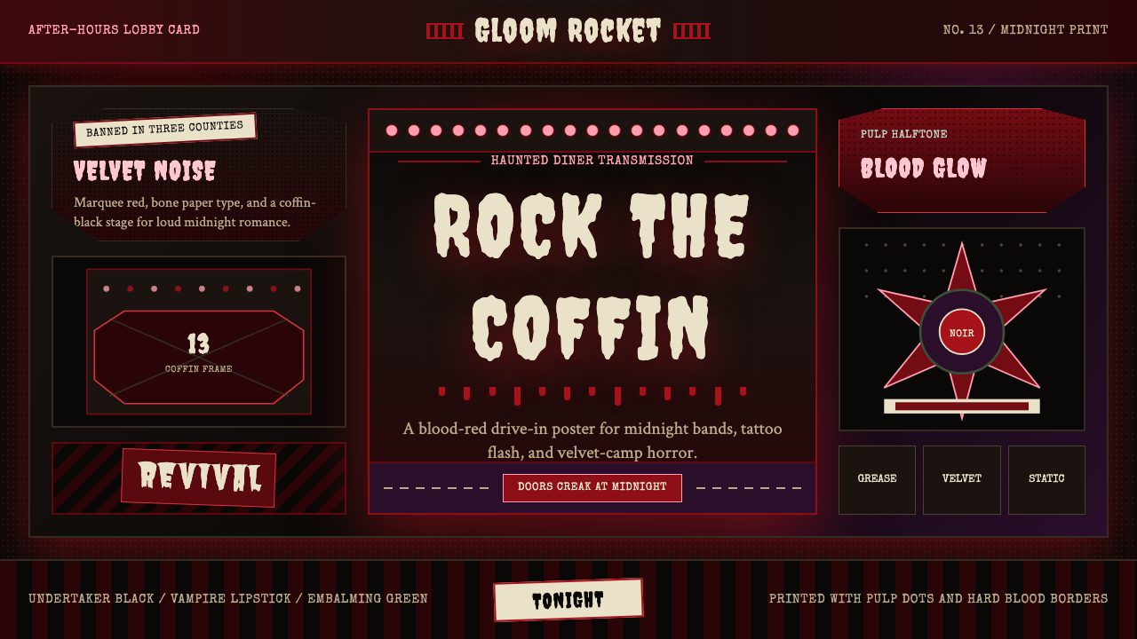 Gothabilly Horror Revival design style — example