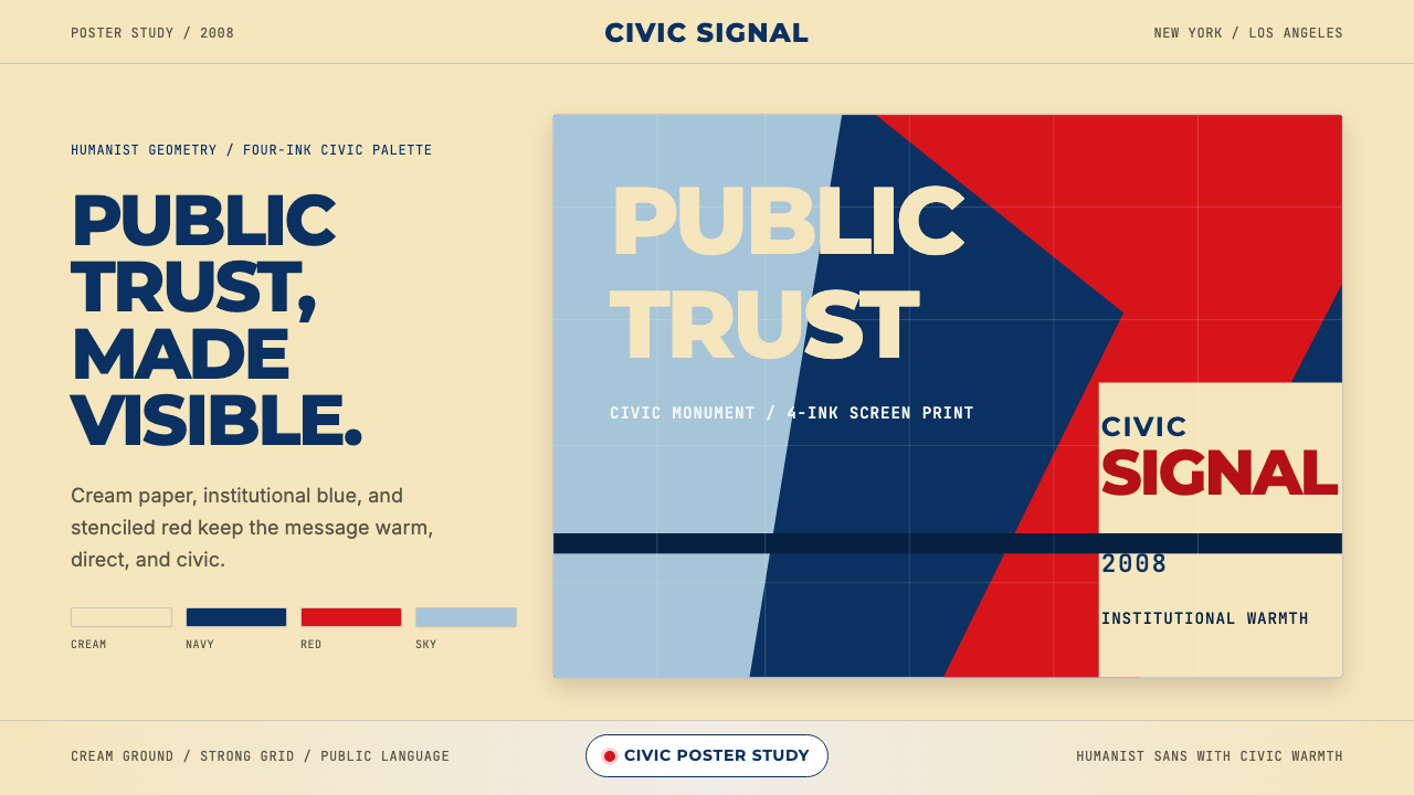Gotham / Obama Hope Poster (2008) design style — example