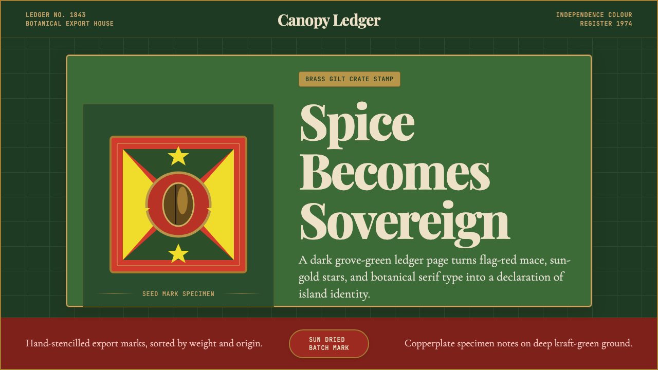 Grenadian Spice & Nutmeg Flag design style — example