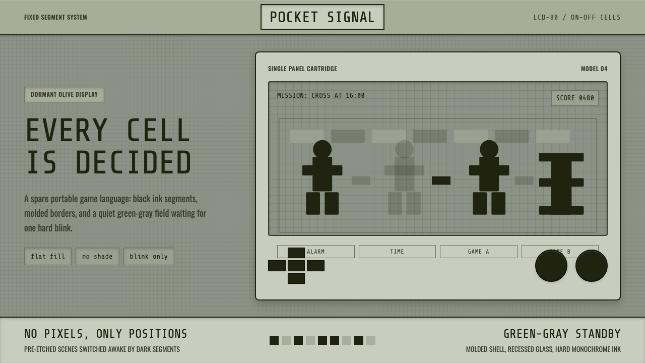 Handheld LCD Game design style — example