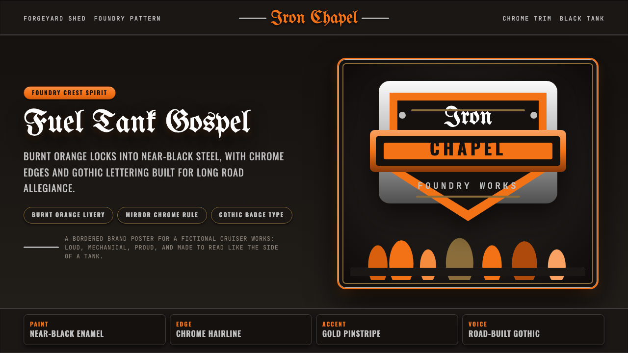 Harley Orange & Black design style — example