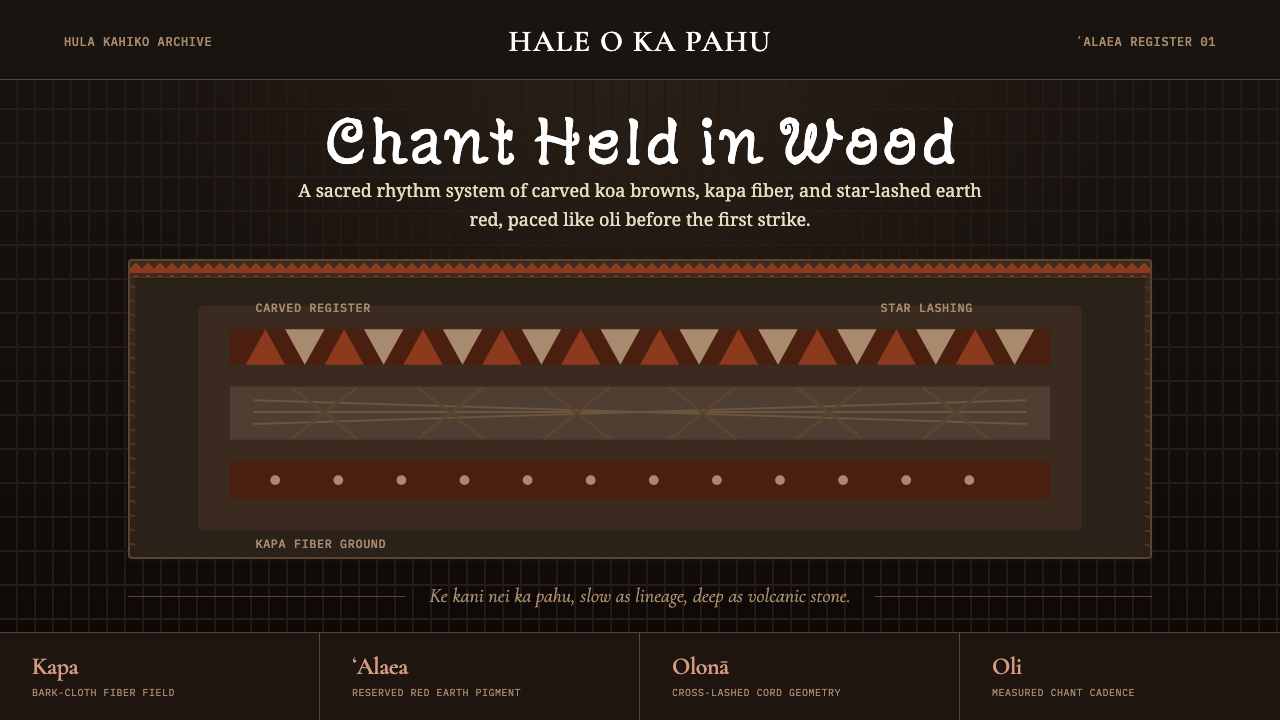 Hawaiian Hula Pahu Drum design style — example