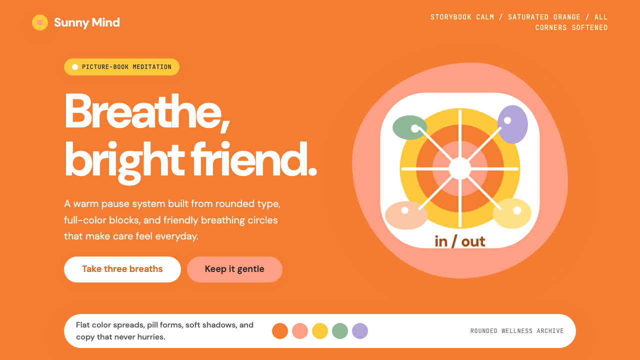 Headspace Orange Meditation design style — example