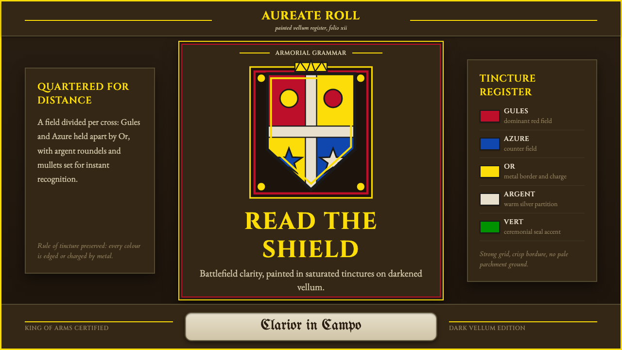 Heraldic Blazon design style — example