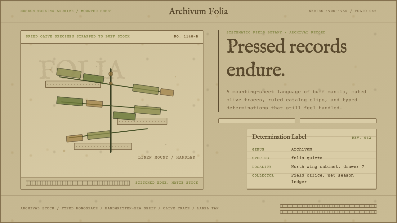 Herbarium Sheet design style — example