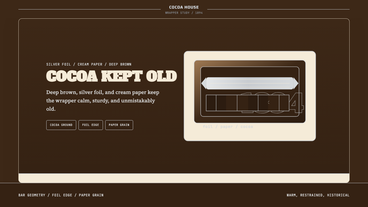 Hershey's Chocolate Brown (1894) design style — example