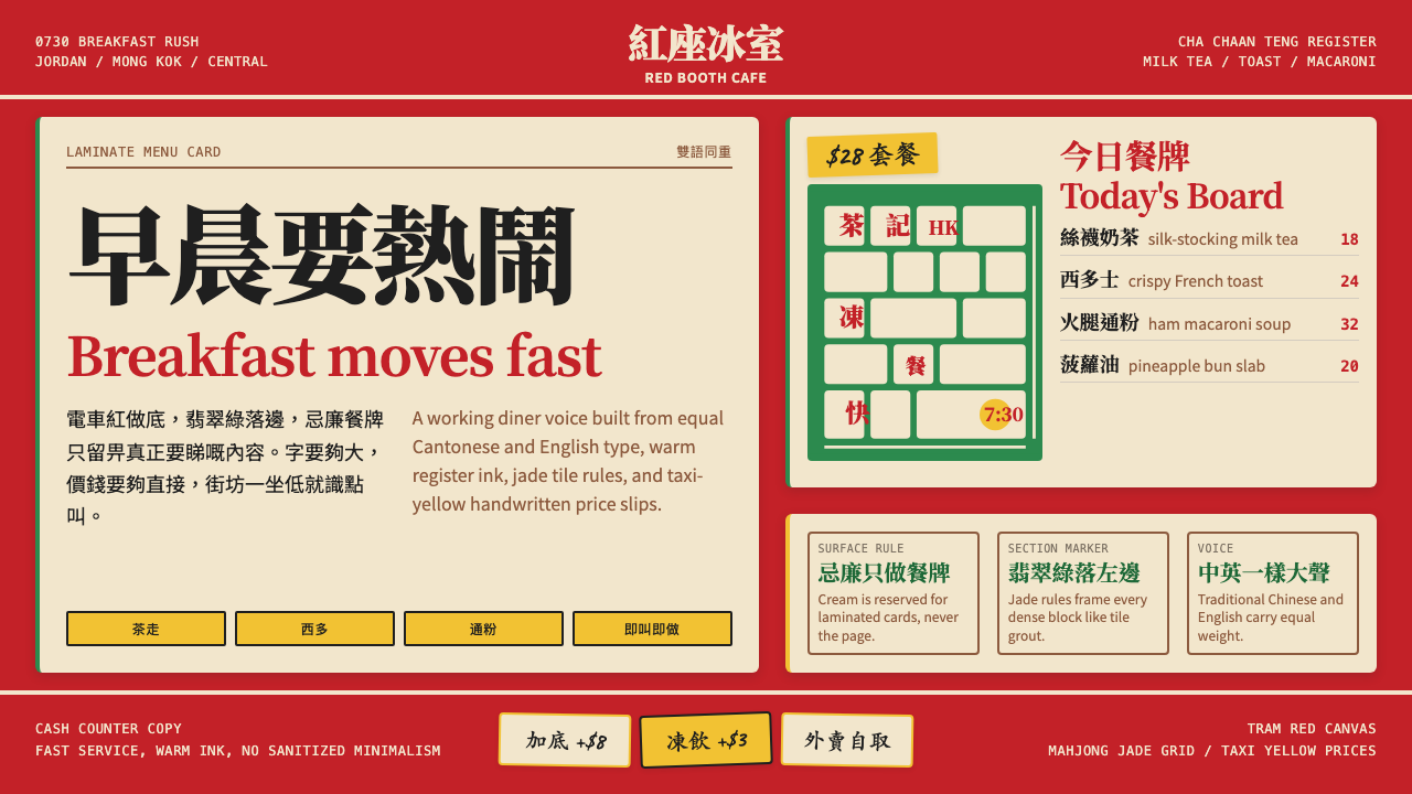Hong Kong Cha Chaan Teng design style — example
