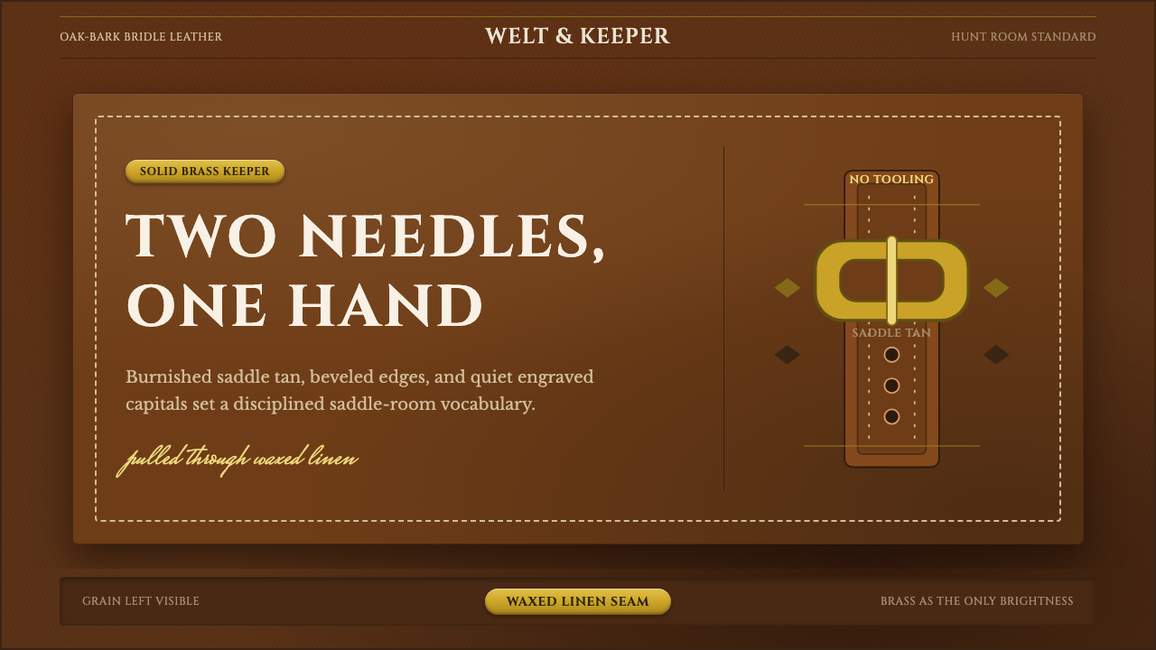 English Saddlery Tan design style — example