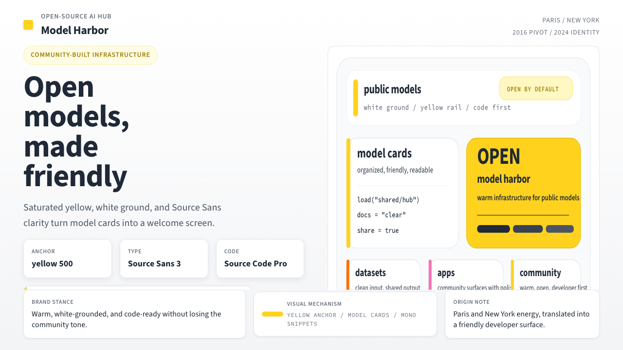 Hugging Face Emoji-Yellow design style — example