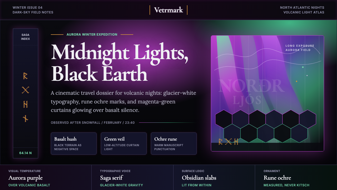 Icelandic Aurora Tourism design style — example