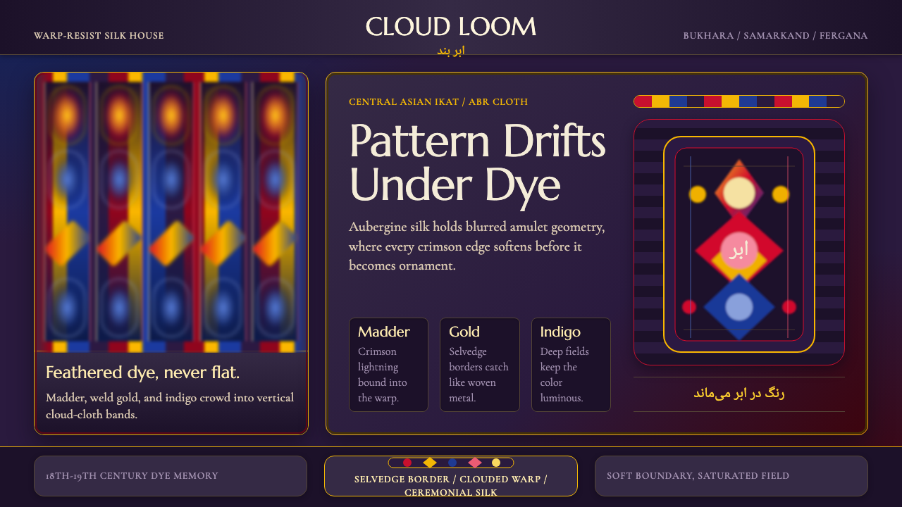 Central Asian Ikat design style — example