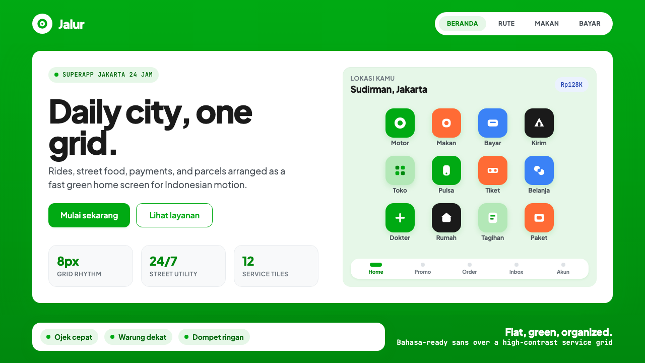 Gojek Superapp design style — example