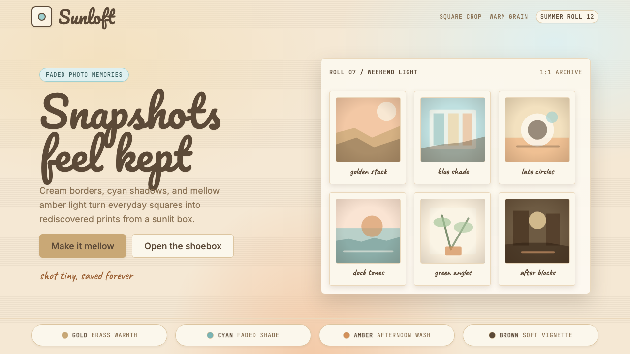 Instagram Filters 2012 design style — example