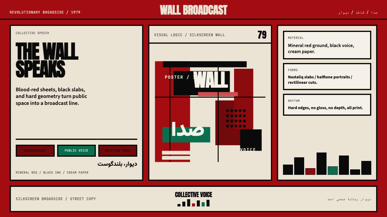 Iranian Revolution Poster (1979) design style — example