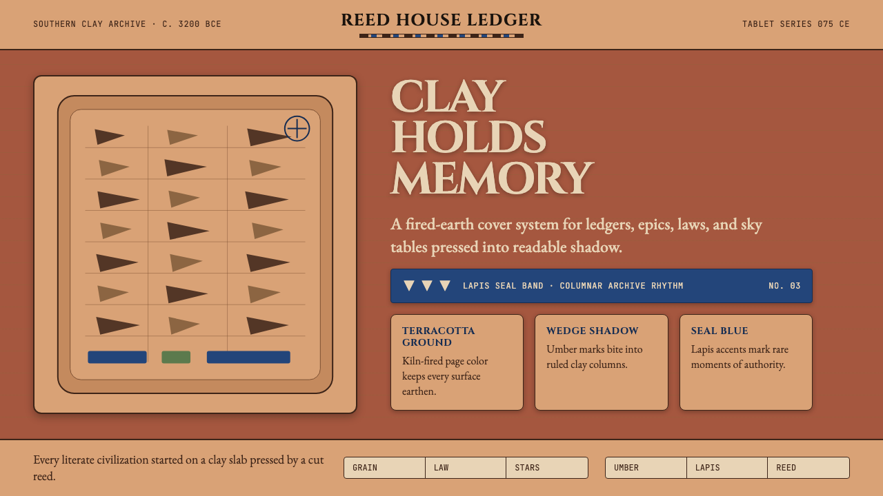 Mesopotamian Cuneiform Tablets design style — example