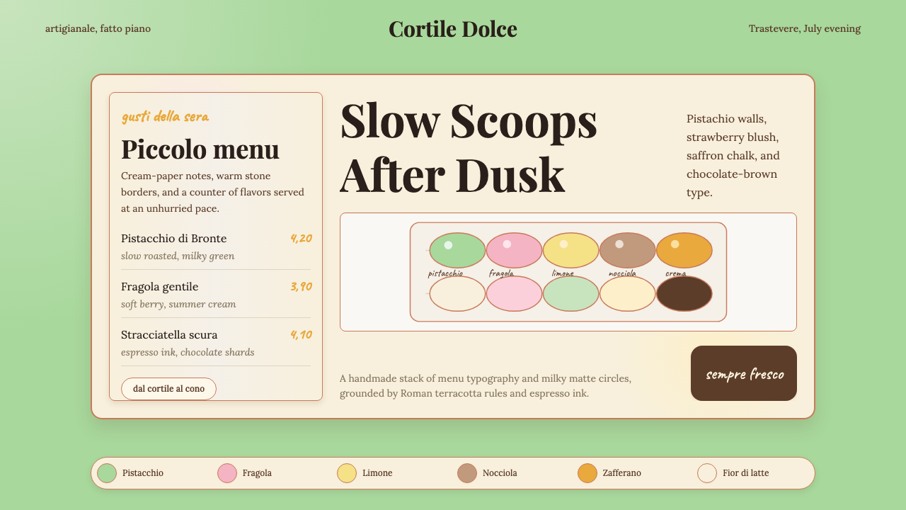 Italian Gelato Shop design style — example