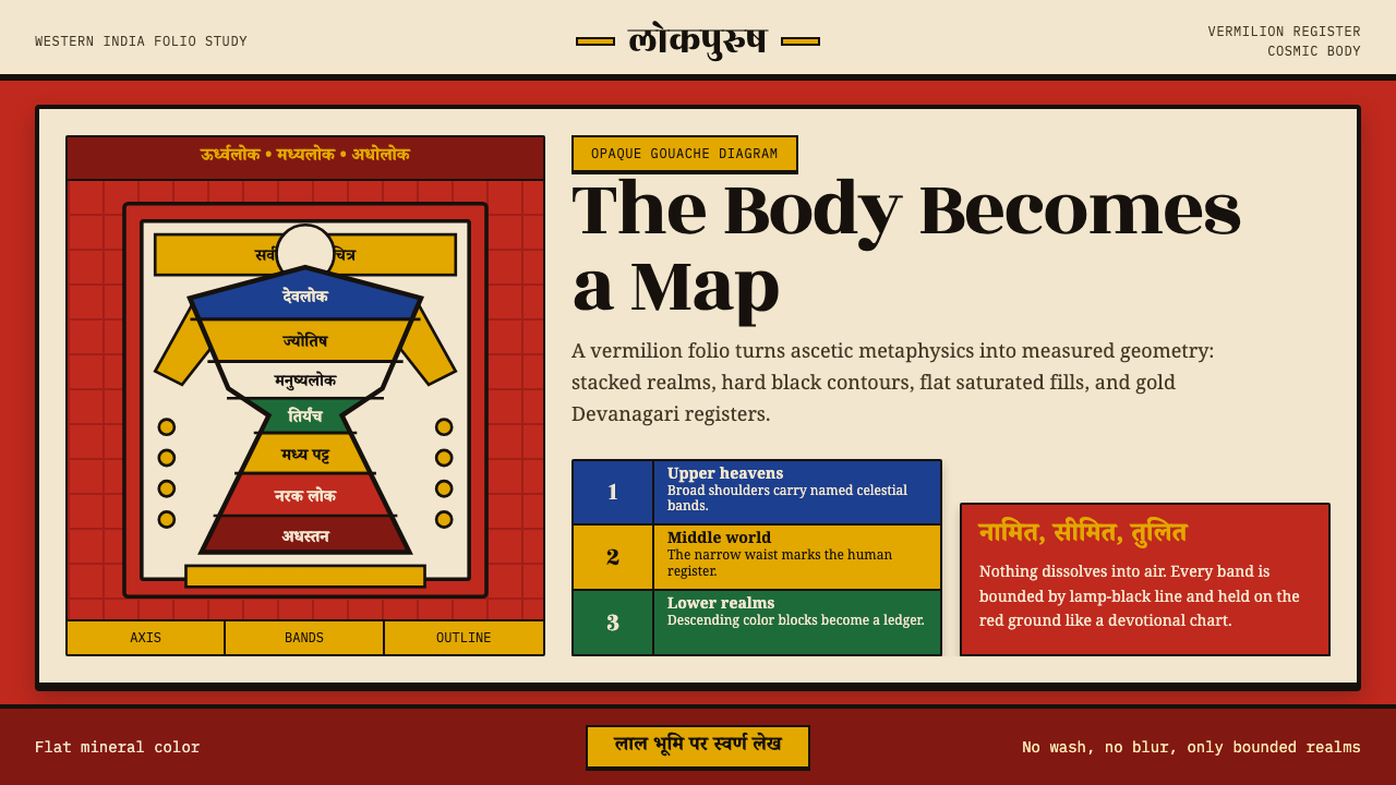 Jain Cosmology design style — example