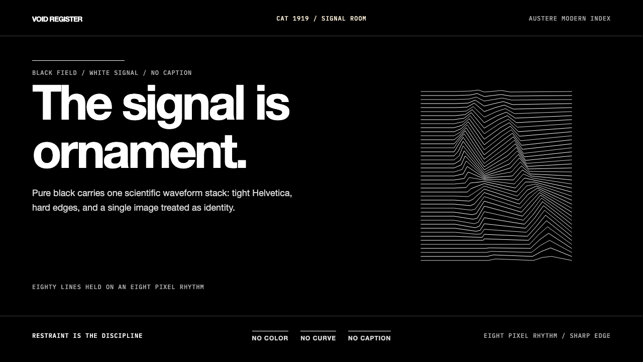 Joy Division — Unknown Pleasures design style — example