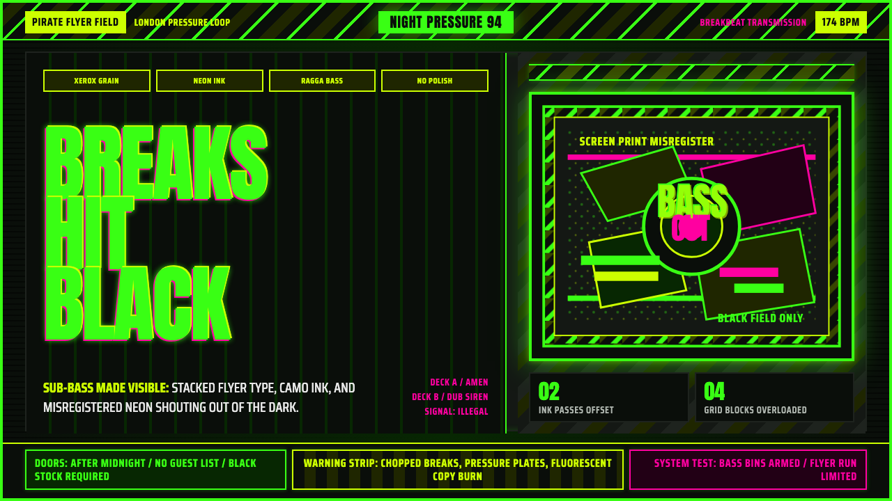 Jungle / Drum & Bass design style — example