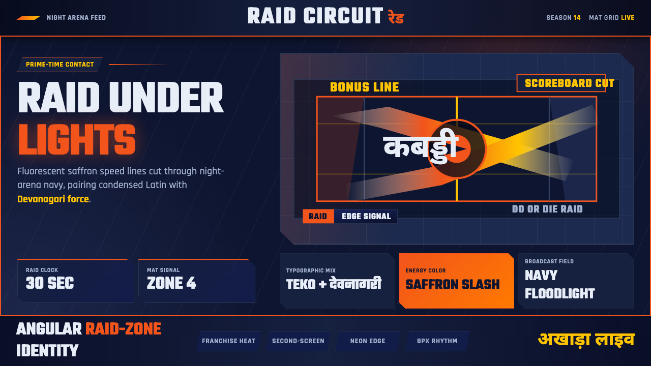 Pro Kabaddi League design style — example